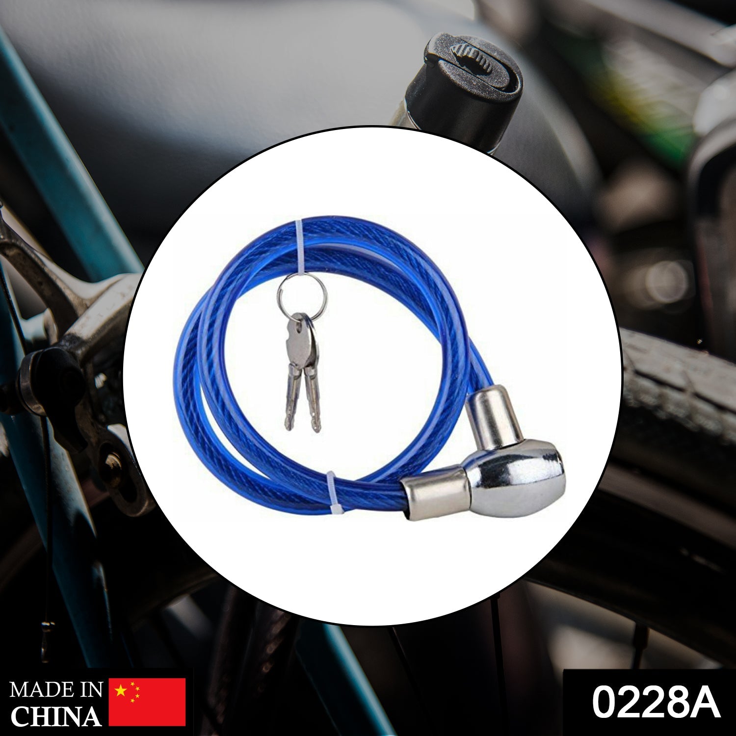 0228A Multipurpose Cable Lock for Bike, Luggage, Steel Keylock, Anti-Theft DeoDap 0228A Multipurpose Cable Lock for Bike, Luggage, Steel Keylock, Anti-Theft DeoDap